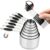 Magnetic Measuring Cups and Spoons Set, 12 Piece Stainless Steel Measuring Cups and Spoons Set, Nesting Kitchen Gadgets with Removable Clasp for Cooking & Baking (Black)