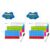 Magnetic Phonics Cards Kit with 142 Magnetic Tiles, Reusable Board and Marker, Color-Coded Alphabet, Sight Words, CVC Words, Digraphs and Vowels Reading and Spelling Learning Set (2pcs)