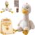 Magnetic Salted Duck Plush Toy Detachable Stuffed Animal with Six Parts
