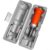 Magnetic Screwdriver Set for Removing Rusty Fasteners – Multi-Bit Screwdriver Kit for Computer Repair Grey Red 6.25″ (B)