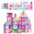 Magnetic Tiles 52PCS Magnetic Building Blocks for Kids Ages 3-5 4-8, STEM Montessori Preschool Classroom Must Haves, Toddler Sensory Educational Toys for Boys Girls, Christmas Birthday Gift(Pink)