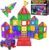 Magnetic Tiles Building Blocks Toy – STEM Educational Magnet Set for Kids, Creativity Preschool Learning Sensory Montessori Toddler Toys for Boys & Girls 3+ Years Old – 57PC