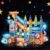 Magnetic Tiles Building Blocks Toys for Kids,144 PCS Magnet STEM Construction Set with LED Lights & Marble Run | Educational Learning Creative Gifts for Kids Ages 5-12 Boys and Girls