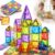 Magnetic Tiles for Kids Gift: 48 PCS Diamond Large Magnet Building Blocks in Storage Tin Box – 7.5cm Big Size 3D STEM Sensory Toy – Boys Girls Age 3-6 Birthday Party