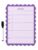 Magnetic Weekly Dry Erase Planner Board with Marker, Purple Scalloped Frame, Reusable Weekly Calendar for Fridge, Office & Home, 8.26 x 12.75 Inches