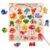 Magnetic Wooden Alphabet Fishing Game for Kids Ages 3-5, ABC Letter Puzzle Board with 26 Sea Animal Pieces, Preschool Learning Fine Motor Toy for Boys Girls 3 4 5