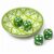 Mahjong Dice Dish with 4 Green 16mm Dice, Mahjong Dice Tray