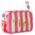 Mahjong Tile Bag with Handle – Striped Case for 166 American Tiles (1.2″), Embroidered Design with Plush Interior & Tassel Zipper, Portable Game Night & Travel Organizer (Bag Only, Tiles Not Included)