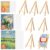 Maitys 24 Pcs Painting Canvas and Mini Easel Set 3 Sizes 18 Canvas Panels 5″x7″ 8″x10″ 9″x12″ with 6 Wooden Easels for Oil Acrylic Painting Arts Crafts, Photo Display