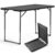 MAKE CHANGES Folding Table 48″ x 24″ – Heavy Duty Fold-in-Half Plastic Table with Adjustable Height, Portable Utility Tables with Steel Legs for Indoor, Outdoor, Picnic, Camping, Dining, Party (Black)