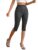 MakeMeChic Women’s Capri Pants High Waisted Elastic Leggings Casual Yoga Going Out Dressy Capri Pants Black C XX-Small