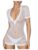 MakeMeChic Women’s Mesh Sexy Jumpsuit Short Sheer Romper White Medium