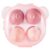 Makeup Sponge, 4 Pcs Soft Women Foundation Cosmetic Sponge with Box, Small Blending Sponge for Powder, Cream, Concealer, Dry and Wet Use, Portable Storage Case Included for Daily Makeup