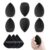 Make Up Sponge Set with Powder Puff Triangle, 6 Pieces Makeup Sponges Beauty Sponge Black for Blending Liquid Foundation Powder, Reusable Soft Powder Puff