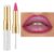 MAKI YIKA Hot Pink Lip Liner Silver Lip Gloss Combo for Women 2in1 Long Lasting Lipsticks for Ombre Lips Waterproof Lipliner Lipstick,LGA15