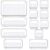 Manalete Drawer Organizers Set of 12, 4 Sizes Clear Plastic Drawer Organizers and Storage Bins for Kitchen, Bathroom, Office, Dresser Desk Drawer Organizer Tray for Jewelry, Makeup, Junk, Gadgets