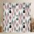 Manfei Black Cat Window Drapes,Geometric Rhombus Square Blackout Curtains,Mid Century Vintage Nursery Bedroom Playroom Decor,Pink Gray White 2 Panels,52Wx63L inch
