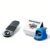 MANGOGO Smart Car Dashboard Robot Ornament, Bundle with Foldable Solar Panel Powered Base (Blue, Racing Sets)