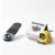 MANGOGO Smart Car Dashboard Robot Ornament, Bundle with Foldable Solar Panel Powered Base (Yellow, Racing Sets)