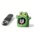 MANGOGO Smart Car Dashboard Robot Ornament, Bundle with Foldable Solar Panel Powered Base (Green, Crocodile Sets)
