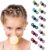 MANODHRUVA 12pcs Mini Hair Claw Clips, Tiny Flower Rhinestones Jaw Clips Metal Clamps, Multicolored Non Slip Small Cute claw clips for Girls Women Hair Accessories