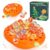 Marble Balance Game – 50 Colorful Marbles with Built-in Storage, Fun Family Challenge for 1-4 Players, Educational Toy for Kids & Adults, Perfect for Parties, Travel & Birthday Gifts (Pumpkin Orange)