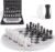 Marble Chess Set, 12″ Handcrafted White & Black Chess Board with Complementary Storage Box, Stone Chess Pieces for Adults, Decorative Home Decor Board Game, Collectible Chess Set with Extra Queens