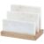 Marble & Mango Wood Letter Organizer – Desk File Sorter for Home Office