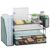 Marbrasse Desk Organizer and Accessories，4-Tier Paper Letter Tray Organizer with File Holder, Desk Accessories & Workspace Organizers with Drawer and 2 Pen Holder (Black, 15.4″ x 9.1″ x 8.3″)