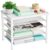 Marbrasse Wooden Desk Organizer, 5 Tier Paper Organizer Letter Tray, White