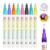 Marker Pen for Highlight, Dual-Line Shimmer Glitter Markers Outline Pen, Highlighter Metallic Paint Markers, for Art Crafts Scrapbook Supplies, Trendy Gift Idea for Girls Teens (8 Color)