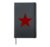 Maroon Star on Multiple Colours Hardcover Journal, Black