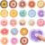 Marspark 120 Pcs Donut Anxiety Sensory Stickers Bulk Textured Sensory Strips Deep Breathing Anxiety Calm Stickers Adhesive Tactile Fidget Tool for Adults Relief Donut Party Favors, 20 Styles
