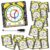 Marspark 25 Pcs Teaching Clock Kit Learning Clocks for Kids Students Back to School Composition Notebook Learning Time with Erasable Surface for Teaching Aids Home School Classrooms Supplies