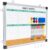 Marsrock Weekly Dry Erase Board and Cork Board Combo for Wall, 17″x13″ Reversible Hanging Dry Erase Board, Double Sided White Board with Aluminum Frame for Planning, Office, Kitchen, School, Home
