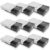 Marsui 10 Pcs Under Desk Drawer Organizer Small Self Adhesive Slide out Hidden Storage Tray Table Drawer ABS Plastic Mounted Pencil Holder for Office School Home Dresser Kitchen Stationery (Black)