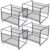 Marsui 4 Pcs Hanging File Organizer, Metal Mesh Hanging File Folder Frame for Filing Cabinet Desk Drawer Desktop Organizer for Home Office Supplies, 13 x 11 x 10 Inches