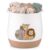 Marsui Large Woven Animal Storage Basket, 16.9 x 17.7 Inch Nursery Hamper with Handles, Cute Elephant Giraffe Lion Pattern Bin for Kids Toddler Bathroom Laundry Room Toys Blankets Clothes Organizer