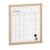 Martha Stewart Everette Magnetic Monthly Calendar Dry Erase Board with Included Dry Erase Marker and 2 Magnets, 18″ x 18″, Light Natural Woodgrain Frame