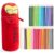 Marvel Spiderman Colored Pencils and Pencil Case 48 Pcs Color Pencil Set Art Supplies (Red Iron Man)