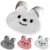 Massage Rabbit Bath Floor Mat, Shower Foot Scrubber Mat, Non-Slip Foot Scrubber in Shower with Massaging Texture for Men & Women (White)