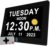 MASSII 27 Alarms Digital Talking Clock with Time Date Announcement, Auto DST, 20 Custom Reminders, 10-Level Dimmer, Sleep Trainer, Large Day Calendar Clock for Elderly Dementia Alzheimers -with Remote