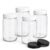 MASSTEELGER 22 Oz, 4 Piece Glass Jars with Airtight Leakproof Lids – Reusable Containers for Jam, Honey, Spices, Sauces, Dry Storage, Candle Making & Gifting and Pantry