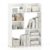 MAT EXPERT Desk Hutch Dorm, 5-Tier Desk Bookshelf w/ 8 Open Cubes & Shelves