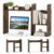 MAT EXPERT Expandable Dorm Desk Hutch, Desktop Storage, Rustic Brown