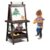 MAT Expert Kids Art Easel – 2-Side Child Easel With Magnetic Whiteboard, Chalkboard & Paper Roll, Storage With 2-Tier Rack & 2 Boxes, 3 in 1 Toddler Art Craft Supply Drawing (Coffee)