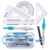 Math Geometry Kit Set 10 Pieces with Shatterproof Storage Box, Student Supplies Drawing Compass Includes Protractor, Rulers, Compass, Pencil Sharpener, Lead Refills, Pencil, Eraser(Blue)