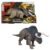 Mattel Jurassic World Rebirth Wild Roar Nasutoceratops Dinosaur Toy with Tail-Controlled Chomp Multi-Direction Attack & Sound, Posable & Digital Play