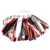 Mavaol Cheerleadering Pom Poms Pompoms for Dance Party School Sports Competition (Silver and red Four-Finger Handle)