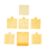 Mavaol Sticky Note Template Set 5 Stencils and 1 Color Post Note Reusable Holder Storage Box for To Do List Management Yellow